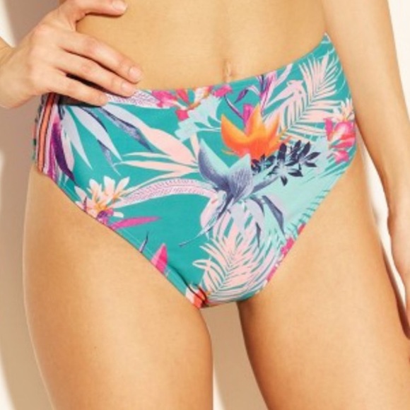 SHADE & SHORE Mauve Ribbed Side Tie Hipster Bikini Bottoms Mix & Match NWT - Picture 9 of 16